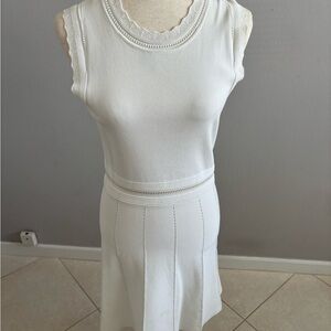 Zara White Knit Mini Dress